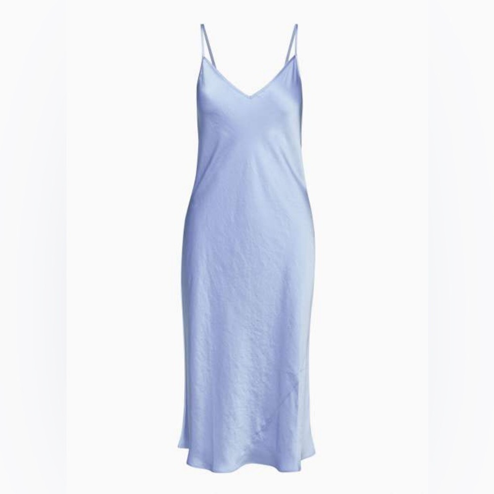 Aritzia Wilfred Only Slip Satin Midi Dress